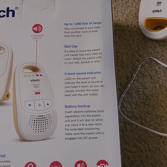 VTech DM111 Audio Baby Monitor with up to 1,000 ft - Picture 12 of 13
